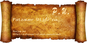 Patzauer Uljána névjegykártya